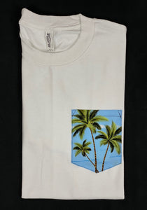 Blue Skies and Palm Trees Pocket Tee