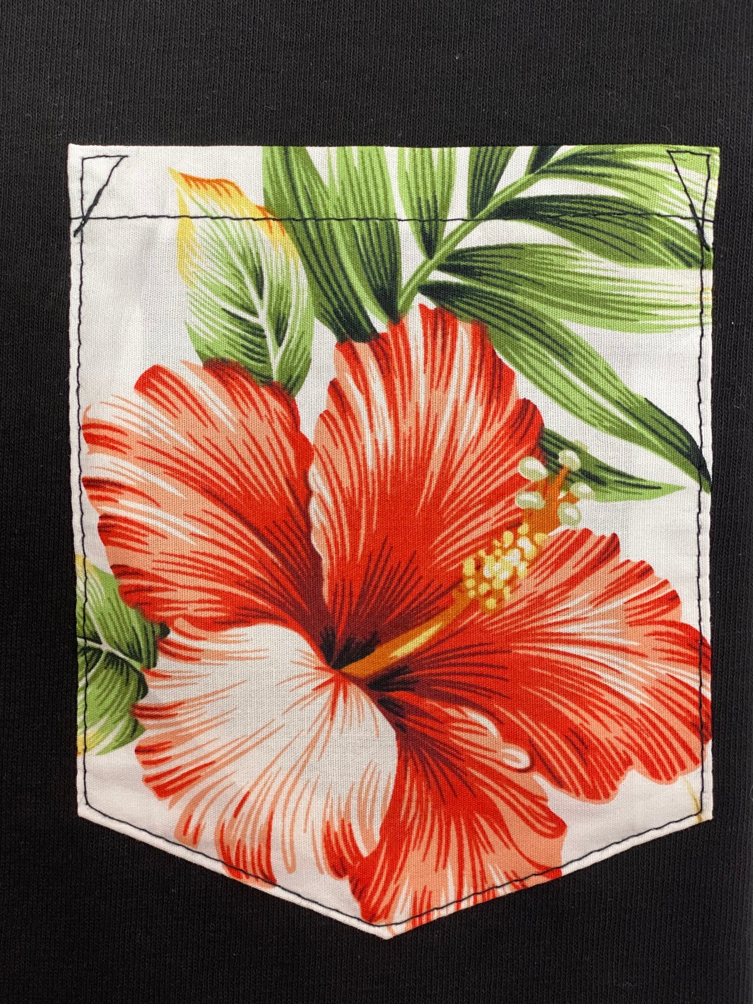 Hawaiian Orange Hibiscus Pocket Tank Top/ Made in Hawaii – Pockets