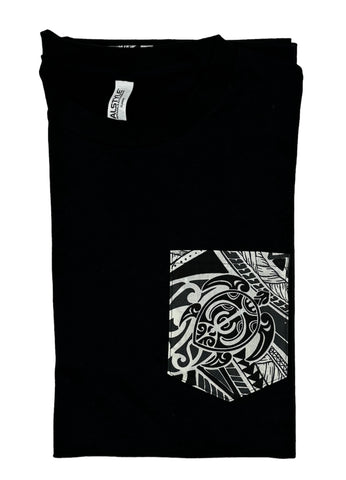 Hawaiian Tribal Turtle Pocket Tee